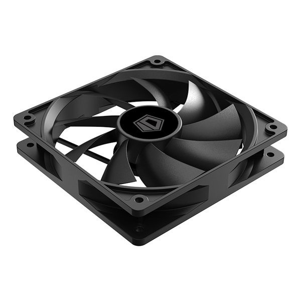 Вентилятор для корпуса ID-COOLING XF-120-K 120x120x25мм (60шт./кор, PWM, Low Noise, резиновые углы, 700-1800об/мин, черный) BOX