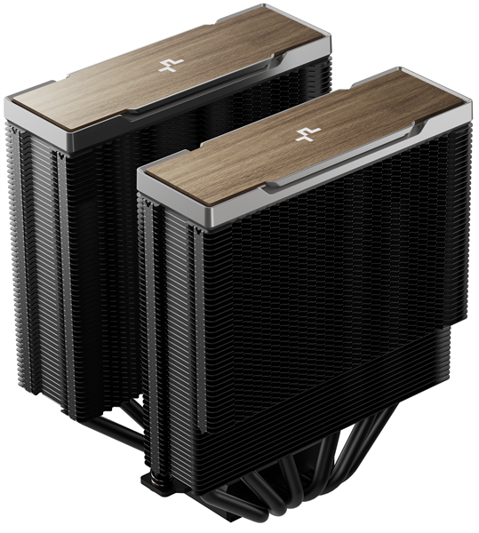 Кулер для процессора DEEPCOOL AK620 G2 LGA1851/1700/1200/115X/AM5/AM4 (8шт/кор, TDP 260W, PWM, DUAL Fan 120mm, 6 тепл. трубок, Copper Base, Wood-grain top cover, черный) RET (R-AK620G2-BKNNMN-GJD)