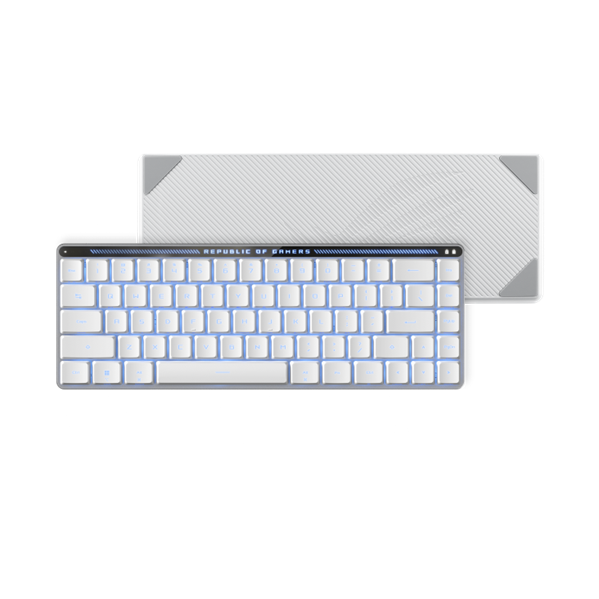Клавиатра ASUS FALCHION RX LP, 2.4 GHz RF, Bluetooth, 65%, PBT, White
