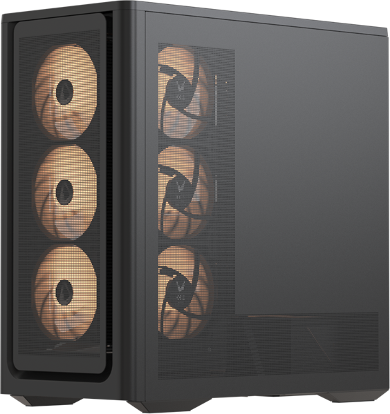 корпус Formula V Line Air Power G9 DUO PA Black, ATX, TYPE-C*1, USB3.0*2, MESH/GLASS FRONT PANEL, FRONT 3x PERFORMANCE ARGB, REAR 1x PERFORMANCE ARGB