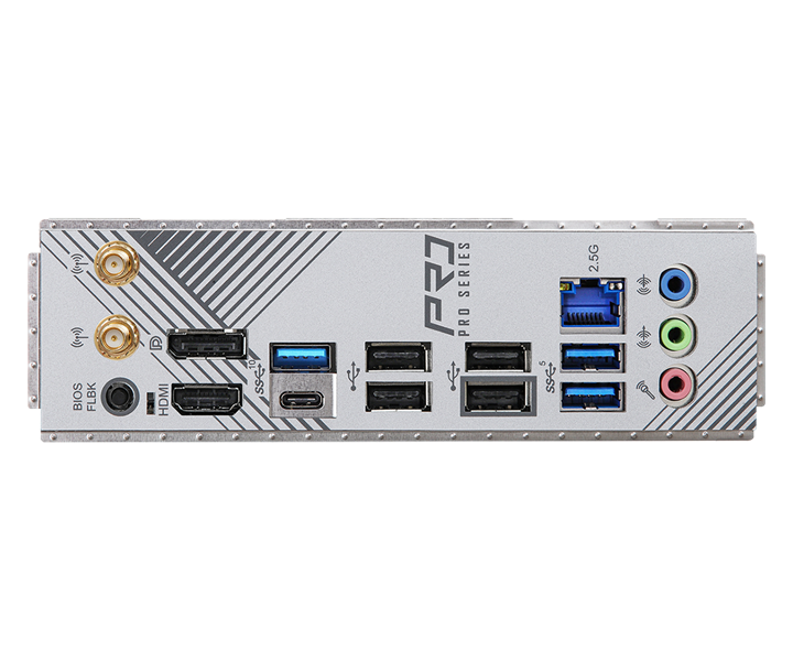Материнская плата ASROCK B650M PRO RS WIFI, AM5, B650, 4*DDR5, 4*SATA, 3*M.2, 3*USB 3.2, 4*USB 2.0, Type-C, 2*PCIx16, 1*M.2 (Key E), HDMI+DP, mATX