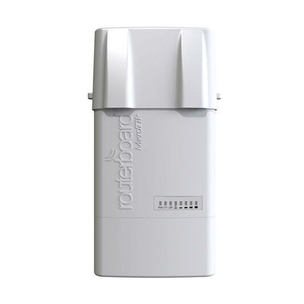 Точка доступа MikroTik BaseBox 5 with 600Mhz Atheros CPU, 64MB RAM, 1xGigabit LAN, USB, miniPCIe, built-in 5Ghz 802.11a/n 2x2 two chain wireless with two RP-SMA connectors, RouterOS L4, outdoor enclosure, POE, PSU,