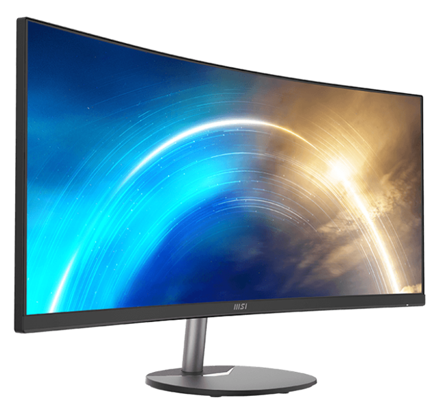 Монитор MSI PRO MP341CQ 34" 21:9 UWQHD(3440x1440) VA Curve1500R,1ms(MPRT),3000:1,100M:1,300nit,178/178,2xHDMI 2.0,DP 1.2,Tilt,Speaker,VESA,100Hz,Black,1y war-ty