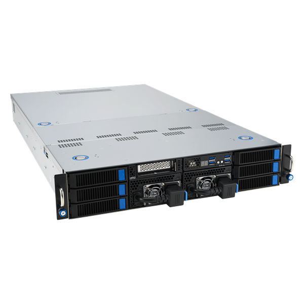 Серверная платформа ASUS ESC4000A-E12-SKU1, 2U GPU, 1 x SP5 LGA6096 EPYC 9004 (400W), 12DIMM DDR5, 2 x 2.5" SATA/SAS*/NVMe + 2 x 3.5" SATA/SAS*/NVMe + 2 x 3.5" SATA/SAS*,2 x GbE LAN (I350), 2x 2600W