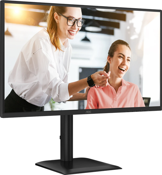 Монитор 27" AOC 2560x1440 WLED 16:9 IPS 350cd, 1500:1, 20M:1, 4ms, 178°/178°, HDMI, DP, 120Hz, Speakers, Tilt, Height, Swivel, Pivot, VESA, Internal, Black, 3y