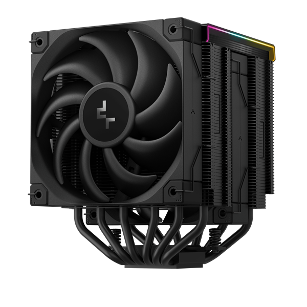 Кулер для процессора DEEPCOOL AK620 DIGITAL PRO LGA20XX/1700/1200/115X/AM5/AM4 (8шт/кор, TDP 260W, PWM, DUAL Fan 120mm, 6 тепл. трубок, ARGB, черный) RET (R-AK620-BKAPMN-G)