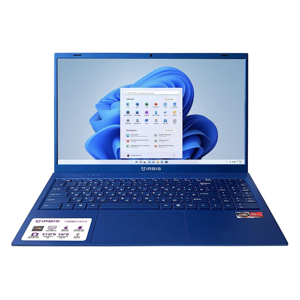 Ноутбук IRBIS 15NBC1012 15.6"LCD 1920*1080 IPS, R5-5560U, 16GB sodimm 2400MHZ+512GB SSD, AC wifi, Front camera: 2MP, 5000mha battery, metal (после ремонта, потертости, царапины, сильные повреждения коробки)