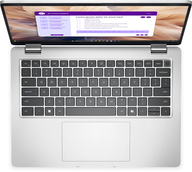 Ноутбук Dell Pro 14 Plus Core Ultra 7 268V 14,0" QHD+ (2560 x 1600),300nit AG,300 nit,32 GB LPDDR5,2TB SSD, Intel Arc graphics,3cell,Backlit,FPR,Thunderbolt,Linux,1,4kg,2y,KB Eng/RUS,Alum/Platin Silver