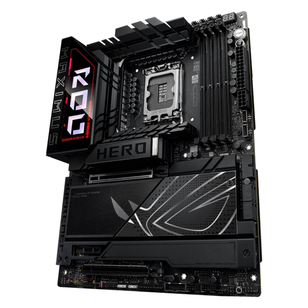 Материнская плата ASUS ROG MAXIMUS Z890 HERO, LGA1851, Z890, 4*DDR5, 4*SATA, 6*M.2, 8*USB 3.2, Type-C, 2*PCIx16, 1*PCIx1, 2*Thunderbolt™ 4, HDM, ATX; 90MB1ID0-M0EAY0