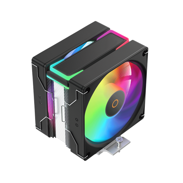 Кулер для процессора Ocypus Delta A40 SE BK Dual Fan ARGB, 2x120mm ARGB FAN, Top ARGB Panel, 4 HEAT PIPES, 4-PIN PWM, 800-1800 RPM, 31DBA, HYDRO BEARING, LGA115X/1200/1700/18XX, AM4/AM5