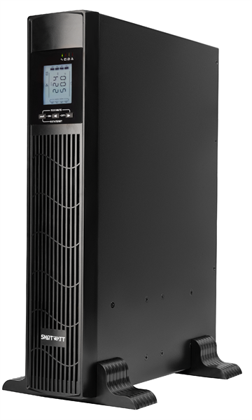 Источник бесперебойного питания SMARTWATT ИБП линейно-интерактивный SIN, 1000/800 ВА/Вт, стоечный/напольный, LCD дисплей, IEC C13 - 3 шт., Schuko CEE7/4 - 1 шт.