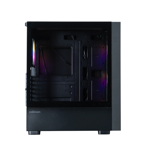корпус ZALMAN S6, ATX, BLACK, WINDOW, 1xCombo (2.5'' or 3.5''), 3x2.5'', 1x3.5'', 1xUSB Type C, 1xUSB3.0, 2xUSB2.0, FRONT 3x140mm FRGB, REAR 1x120mm FRGB