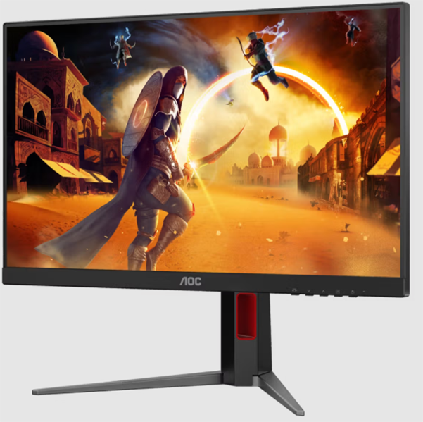 Монитор 23,8" AOC Gaming 1920x1080 WLED 16:9 IPS 300cd, 1000:1, 80M:1, 1ms, 178°/178°, 2xHDMI, DP, 200Hz, Speakers, Tilt, Height, Swivel, Pivot, VESA, Internal, Black/Red, 3y