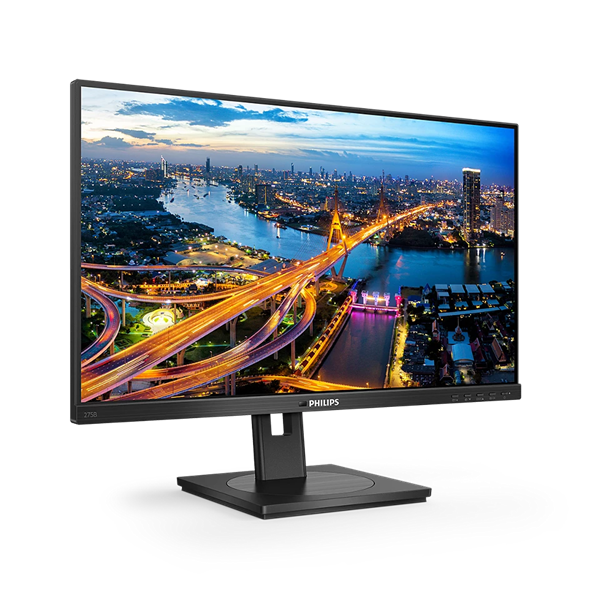 27" Philips 275B1 2560x1440, WLED, 16:9, IPS, 350cd, 1000:1, 50M:1, 4ms, 178/178, DVI, HDMI, DP, USB-B, 3xUSB 3.2, 75Hz, Speakers, HAS, Pivot, Tilt, Swivel, Внутр, VESA, Black, 3y