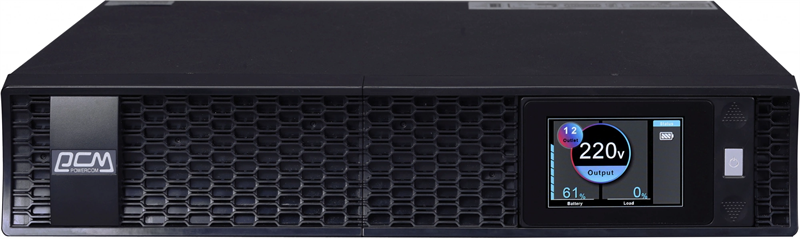 Источник бесперебойного питания Powercom Next, On-Line, 1500VA/1500W, Rack/Tower, 8*IEC320-C13, LCD, Serial+USB, SmartSlot, подкл. доп. Батарей (2027190)
