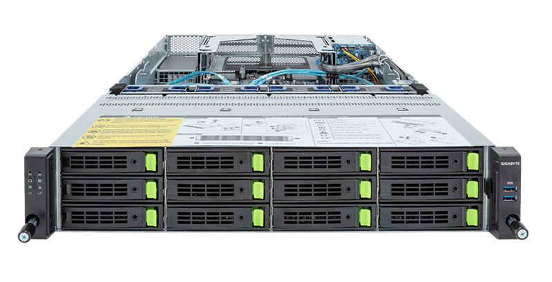 Шасси серверное Gigabyte Server Platform R283-S90 / 2U / 2xIntel (Gen4/5) / 2xHS / 32xDIMM / 12xLFF NVME/SAS/SATA + 2xSFF SAS/SATA / 2x1GbE / 2xOCP 3.0 / 5xFHHL / 2x2000W / Rails / 1Y