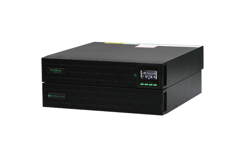 Источник бесперебойного питания Systeme Electric Smart-Save Online SRV, 3000VA/3000W, On-Line, Extended-run, Rack 2U(Tower convertible), LCD, Out: 8xC13+1xC19, SNMP Intelligent Slot, USB, RS-232, Dry contact