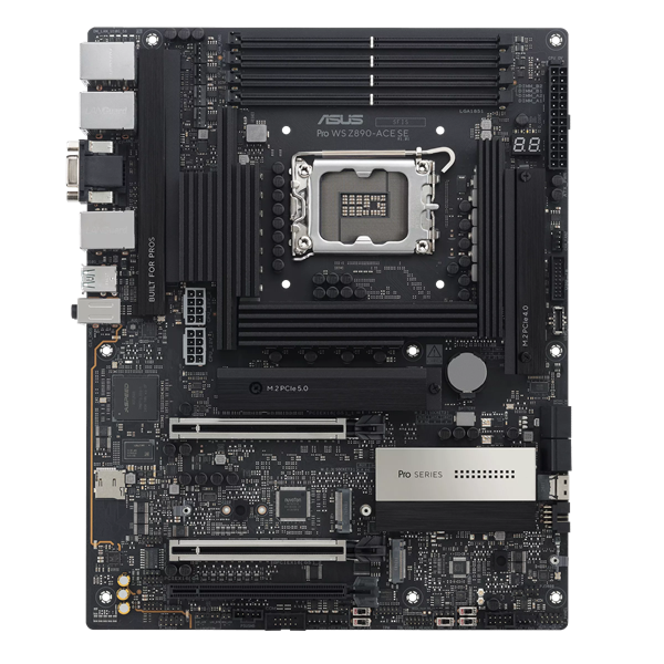 Материнская плата ASUS PRO WS Z890-ACE SE, LGA1851, 4*DDR5, 4*SATA, 4*M.2, 1*USB 3.2, 6*USB 2.0, Type-C, 3*PCIx16, HDMI, ATX; 90MB1JC0-M0EAY0