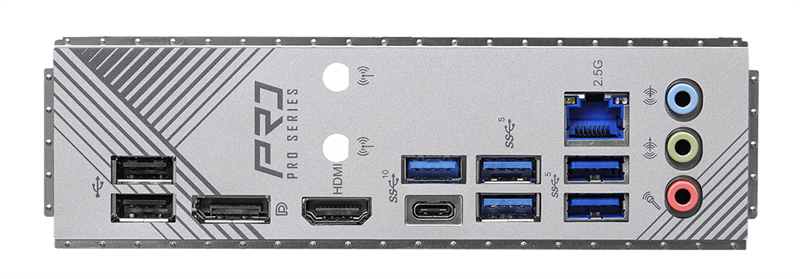 Материнская плата ASROCK B760 PRO RS, LGA1700, B760, 4*DDR5, 4*SATA, 3*M.2, 6*USB 3.2, 4*USB 2.0, Type-C, 3*PCIx16, 1*PCIx1, 1xM.2 (Key E), HDMI+DP, ATX