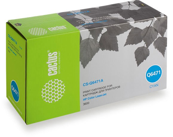 Картридж лазерный Cactus CS-Q6471A Q6471A голубой (4000стр.) для HP CLJ 3600