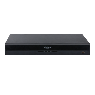 Видеорегистратор DAHUA 8-канальный IP-видеорегистратор c PoE, 4K, H.265+ и ИИ Входящий поток до 384Мбит/с; сжатие: H.265+, H.265, H.264+, H.264, MJPEG; разрешение записи до 32Мп; накопители: 2 SATA III до 16Тбайт; вос