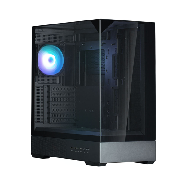 Корпус ZALMAN P40 Prism, ATX, BLACK, WINDOW, 2x3.5", 3x2.5", 1xUSB TYPE-C, 2xUSB3.0, REAR 1x120mm ARGB