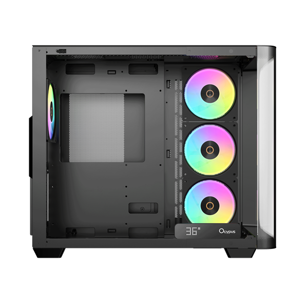 корпус Ocypus Iota C70 BK Curve ARGB Digital, ATX, Type-C*1, USB3.0*2, REAR 1x120mm ARGB, MB SIDE 3x120mm ARGB (существенное повреждение коробки)