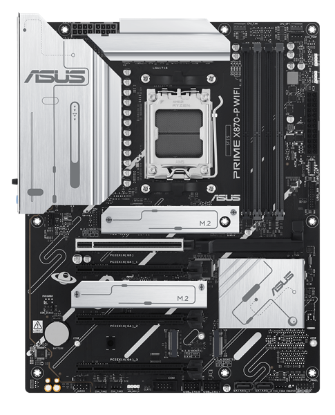 Материнская плата ASUS PRIME X870-P WIFI, AM5, X870, 4*DDR5, 2*SATA, 4*M.2, 4*USB 3.2, 2*USB 2.0, 2*Type-C, 5*PCIx16, HDMI, ATX; 90MB1IS0-M0EAY0 (незначительное повреждение коробки)