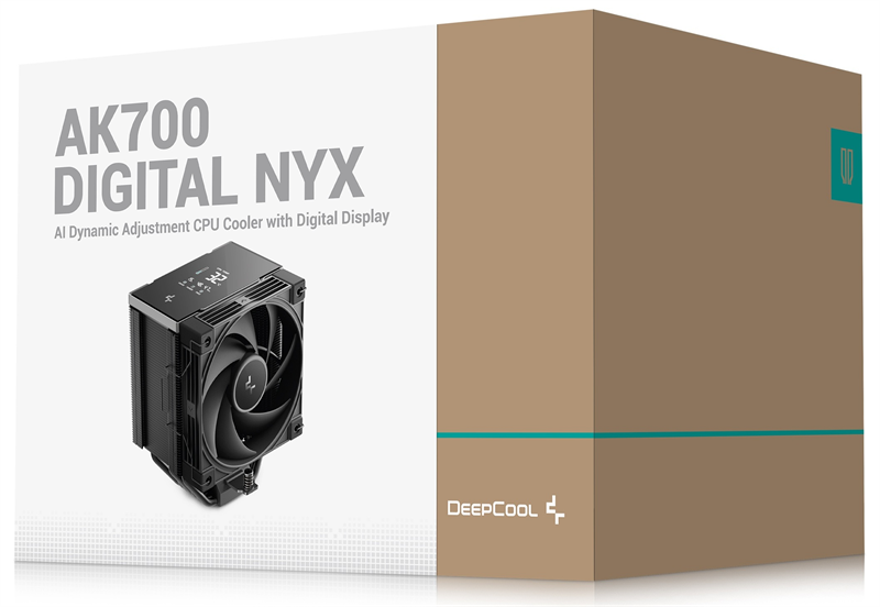Кулер для процессора DEEPCOOL AK700 DIGITAL NYX LGA1851/1700/1200/115X/AM5/AM4 (9шт/кор, TDP 260W, PWM, Fan 120mm, 7 тепл. трубок, Copper Base, черный) RET (R-AK700-BKNNMN-GJD-1)