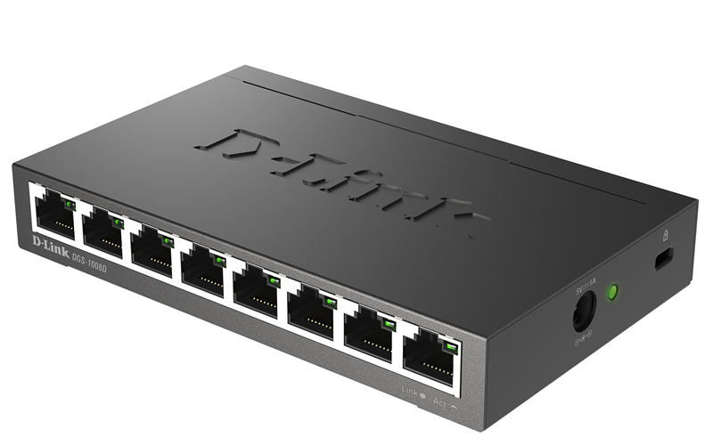 коммутатор D-Link Неуправляемый коммутатор, 8x1000Base-T, корпус металл