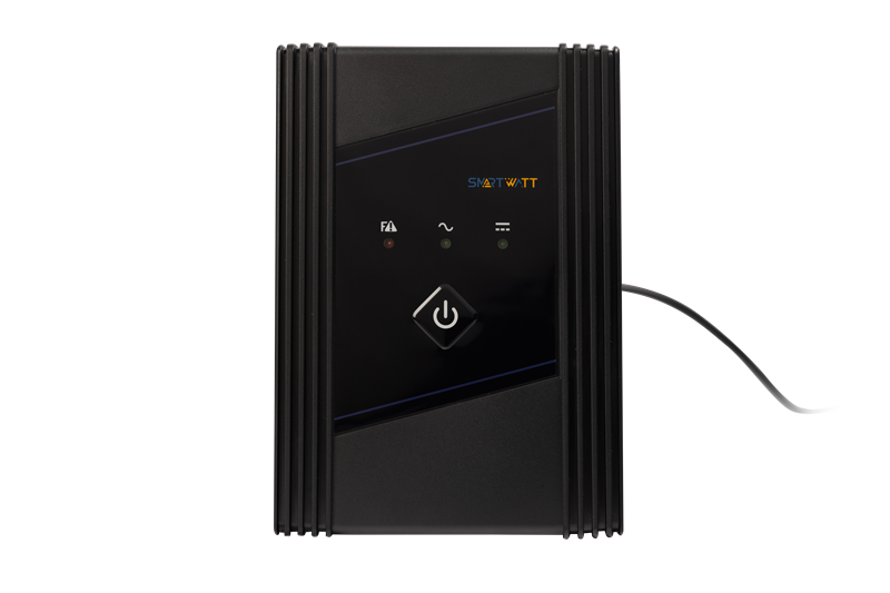 Источник бесперебойного питания SMARTWATT ИБП линейно-интерактивный, 650/360 ВА/Вт, напольный, LED индикация, Schuko CEE7/4 - 2 шт. (3703020390006)