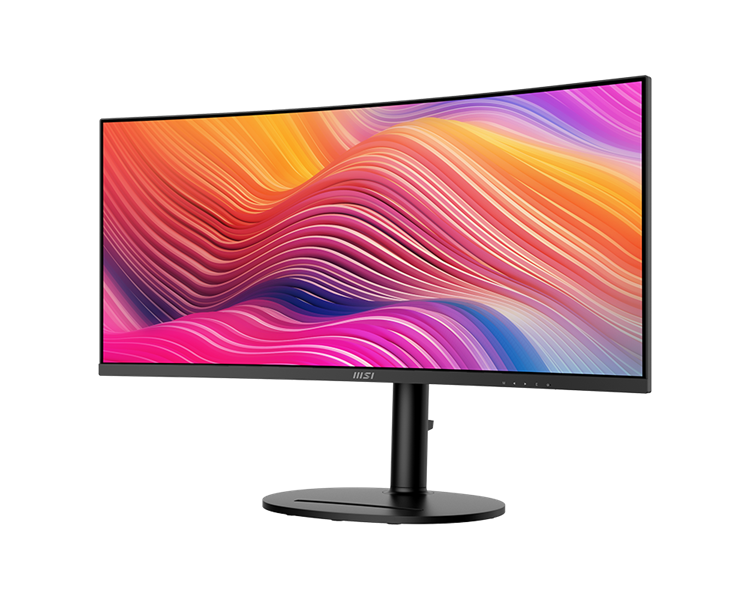 MSI Modern MD342CQP 34" 21:9 UWQHD(3440x1440) VA Curve 1500R,1ms(MPRT),3000:1,100M:1,300nit,178/178,2*HDMI,1*DP,2xUSB Type-A,USB Type-B,USB Type-C,Speaker,Tilt,Swivel,Height,120Hz,Black,1y war-ty