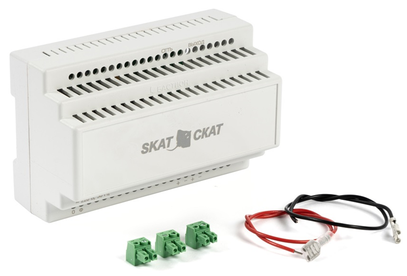 ИБП исполнения DIN (597) Бастион SKAT-12-4.0 DIN (СКАТ ИБП-12/4-DIN) источник питания 12В 4А АКБ внешн. 1х17-26Ач