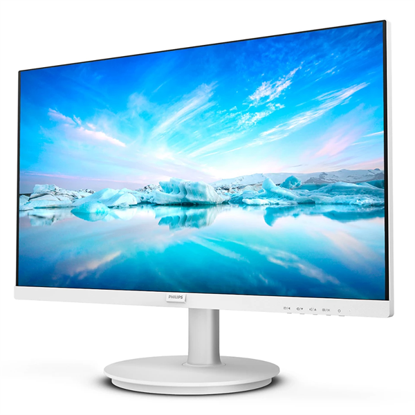 23,8" Philips 241V8AW 1920x1080, WLED, 16:9, IPS, 250cd, 1000:1, MID, 4ms, 178/178, VGA, HDMI, 75Hz, Speakers, Tilt, Внутр, VESA, White, 3y