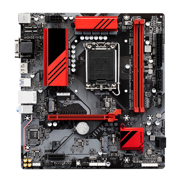 Материнская плата GIGABYTE B760M GAMING, LGA1700, B760, 2*DDR5, 4*SATA, 2*M.2, 3*USB 3.2, 2*USB 2.0, 1*PCIx16, `*PCIx1, D-Sub+HDMI+DP, mATX