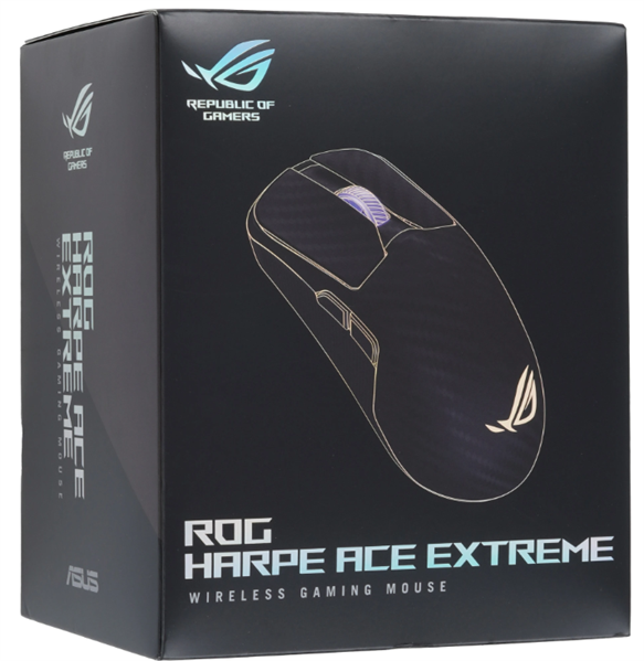Мышь ASUS ROG HARPE ACE EXTREME, 47g, Wired, 2.4GHz RF, Bluetooth 5.1, 42K DPI sensor, 5 Programmable Buttons, Black