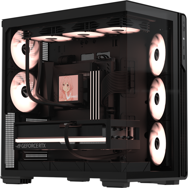 корпус Formula V Line Crystal Z7 PA Black, ATX, TYPE-C*1, USB3.0*1, Front+Side Glass, SIDE 3x PERFORMANCE ARGB, REAR 2x PERFORMANCE ARGB