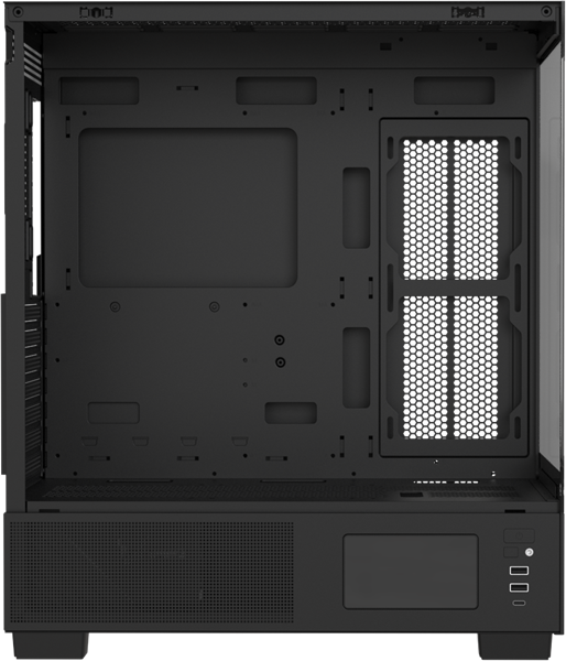 Корпус Formula V Line Crystal E1 Black, ATX, TYPE-C*1, USB3.0*2, Switch Display Panel