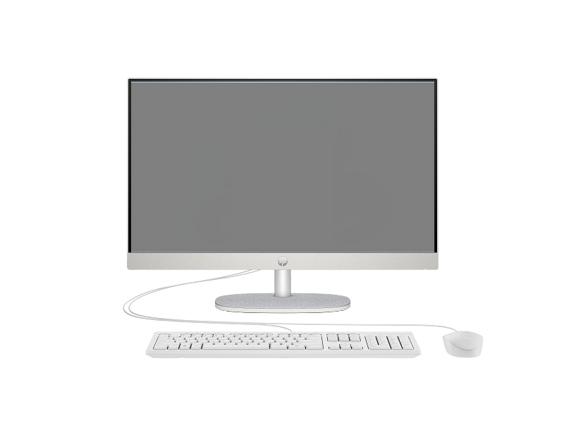 Моноблок HP 24-CR0254NH NT 24" FHD(1920x1080) Intel Core i7-1355U, 16GB DDR4-3200 (2x8GB), SSD 512Gb, Intel Internal Graphics, noDVD, ENG kbd&mouse wired, HD Webcam, Shell White, FreeDOS, 1Y Wty