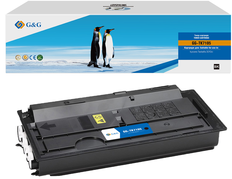 Тонер-картридж G&G toner-cartridge для Kyocera TASKalfa 3011i/3010i с чипом 20 000 стр. TK-7105 1T02P80NL0 гарантия 36 мес.распродажа остатков