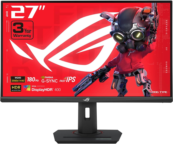 ASUS 27" ROG Strix XG27ACS IPS 2560x1440 1ms MPRT 350cd 180Hz DP HDMI Swivel Pivot HAS Black