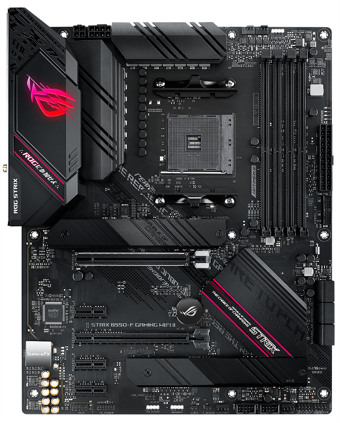 Материнская плата ASUS ROG STRIX B550-F GAMING WIFI II, Socket AM4, B550, 4*DDR4, HDMI+DP, CrossFireX, SATA3 + RAID, Audio, 2,5Gb LAN, USB 3.2*6, USB 2.0*9, ATX ; 90MB19V0-M0EAY0