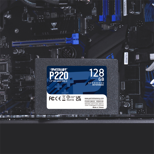 Твердотельный накопитель Patriot SSD P220 128GB SATA3 2.5" R550/W480 TBW 60TB 3D NAND