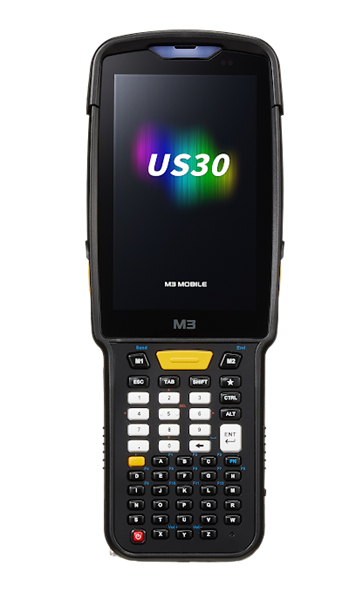 Терминал сбора данных M3 Mobile US30W Android 13.0 GMS, WVGA, Wi-Fi 6, SE5500 (SS), 16MP Rear Camera, BT5.3, NFC(HF), 4G/64G, 30K, 6700mAh Battery, Hand Strap, Bullet Proof Film, Required CRD PWSP