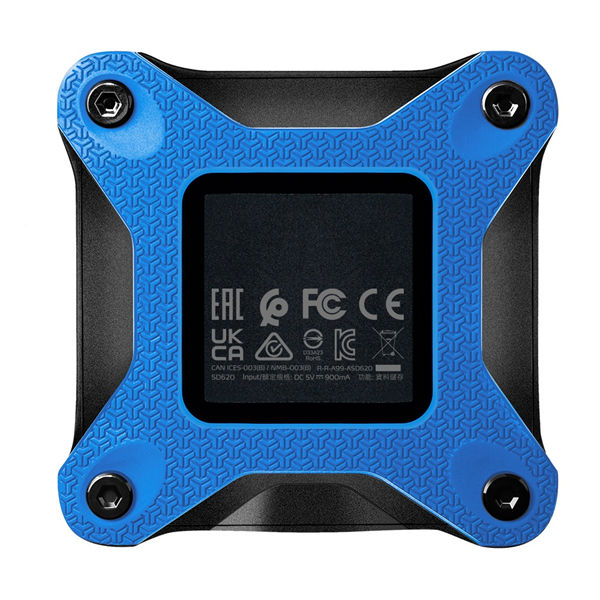 Внешний накопитель External SSD ADATA 1TB USB 3.2 Gen 2 (USB 10Gbps) R550/W480MB/s 3D NAND COLOR BOX blue