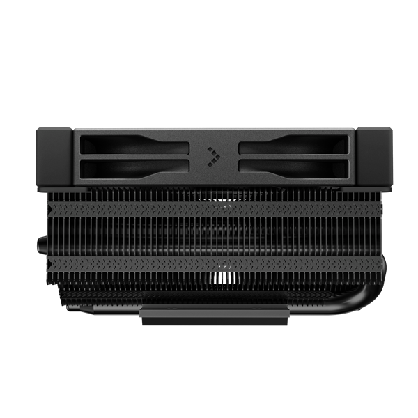 Кулер для процессора DEEPCOOL AN400 BLACK LGA1700/1200/115X/AM5/AM4 низкопрофильный 52,5 mm (27шт/кор, TDP 150W, PWM, Fan 120mm, 4 тепл. Трубок, Copper Base, White LED, черный) RET (R-AN400-BKWNMN-G)
