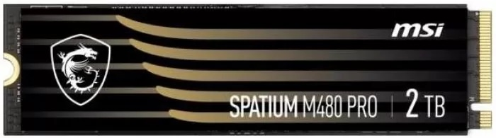 Твердотельный накопитель MSI SSD SPATIUM M480 PRO 2TB M.2 2280 PCle 4.0 NVMe R7400/W7000MB/s 3D NAND TLC MTBF 1.6M 1000000/1000000 IOPS 1400TBW buffered