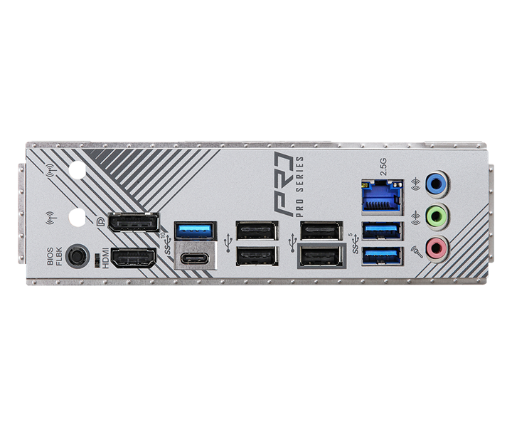 Материнская плата ASROCK B650M PRO RS, AM5, B650, 4*DDR5, 4*SATA, 3*M.2, 3*USB 3.2, 4*USB 2.0, Type-C, 2*PCIx16, 1*M.2 (Key E), HDMI+DP, mATX