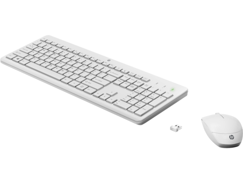 Клавиатура и мышь Keyboard and Mouse HP 230 Wireless Combo RUSS (White) cons