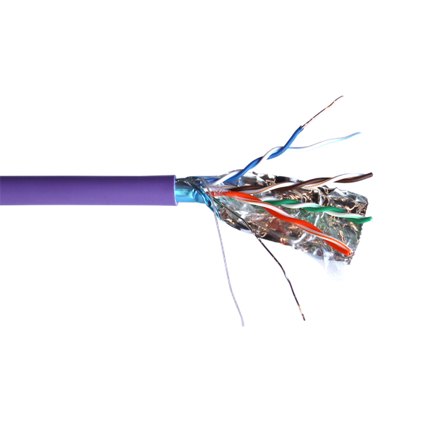 кабель Кабель TWT FTP, 4 пары, Кат.5e, нг(А)-LS, IEC 60332-3, 305 метров, фиолетовый
